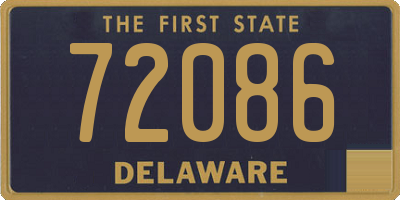 DE license plate 72086
