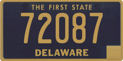 DE license plate 72087