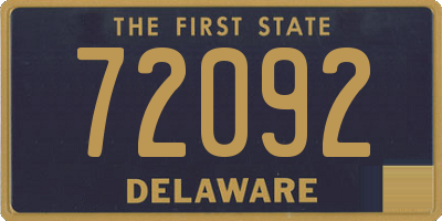 DE license plate 72092