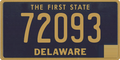 DE license plate 72093