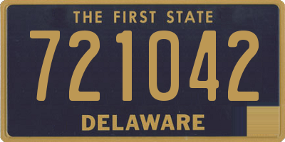DE license plate 721042