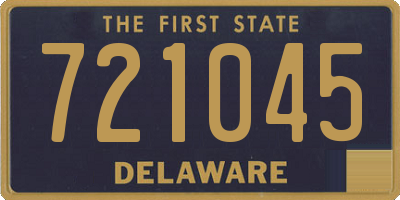 DE license plate 721045
