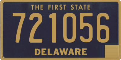 DE license plate 721056