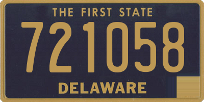 DE license plate 721058