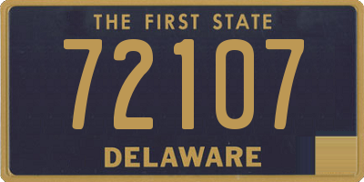 DE license plate 72107
