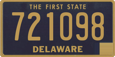 DE license plate 721098