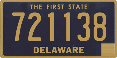 DE license plate 721138