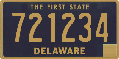 DE license plate 721234