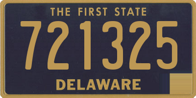 DE license plate 721325