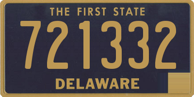 DE license plate 721332