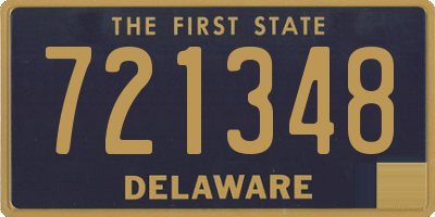 DE license plate 721348