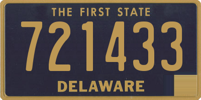 DE license plate 721433