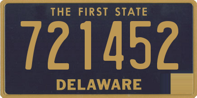 DE license plate 721452