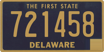 DE license plate 721458