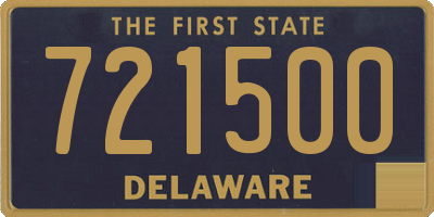 DE license plate 721500