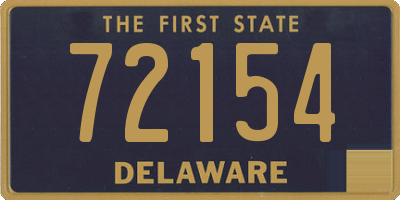 DE license plate 72154