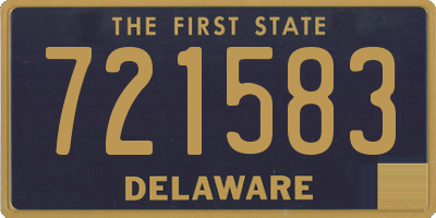 DE license plate 721583