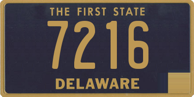 DE license plate 7216