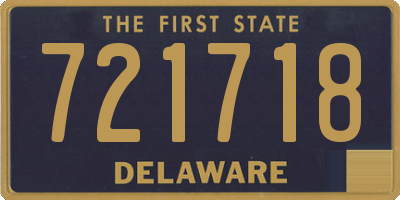 DE license plate 721718