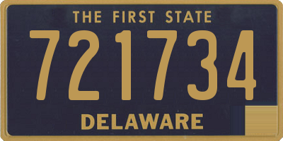 DE license plate 721734