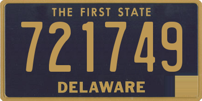 DE license plate 721749