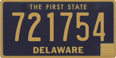 DE license plate 721754