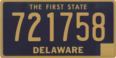 DE license plate 721758
