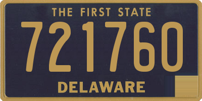 DE license plate 721760