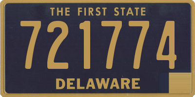 DE license plate 721774