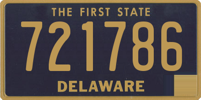 DE license plate 721786
