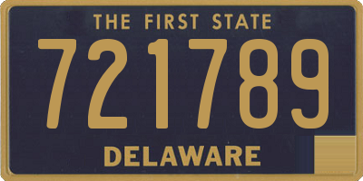 DE license plate 721789