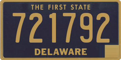 DE license plate 721792