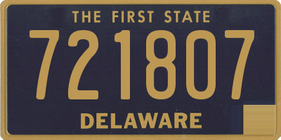 DE license plate 721807