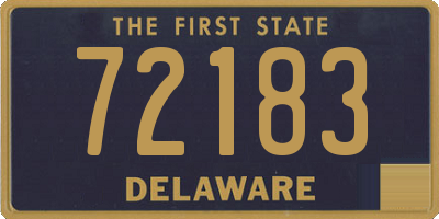 DE license plate 72183