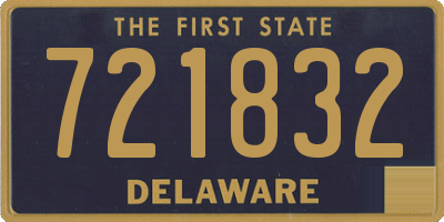 DE license plate 721832