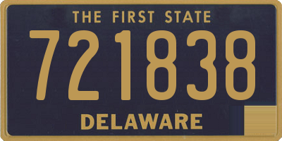 DE license plate 721838