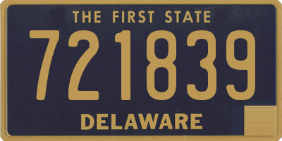 DE license plate 721839