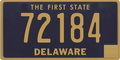 DE license plate 72184