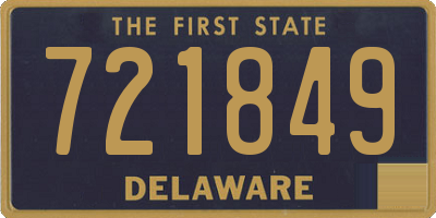 DE license plate 721849