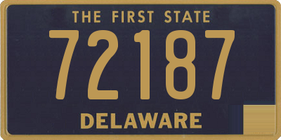 DE license plate 72187