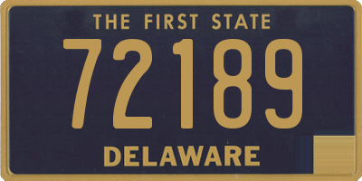 DE license plate 72189