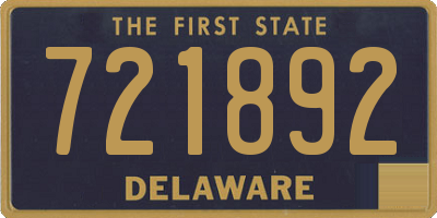 DE license plate 721892