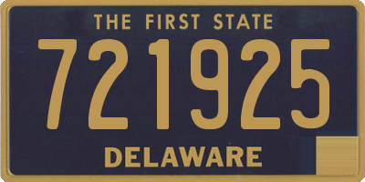 DE license plate 721925