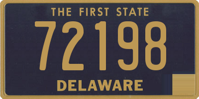 DE license plate 72198