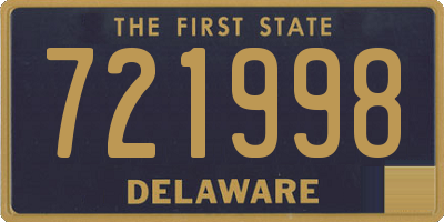 DE license plate 721998
