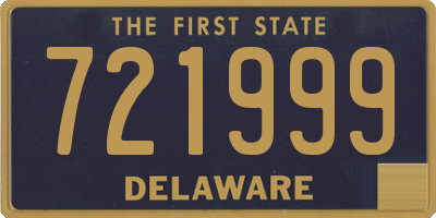 DE license plate 721999