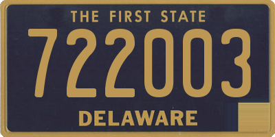 DE license plate 722003