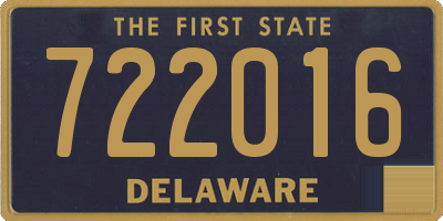 DE license plate 722016