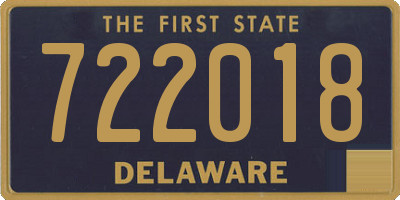 DE license plate 722018