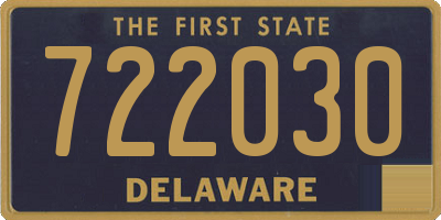 DE license plate 722030